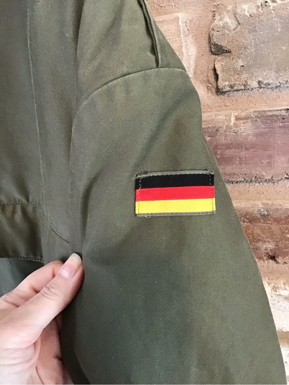VINTAGE 1988 Men's Olive Green Hooded GERMEN Military Parka Jacket - Picture 6 of 6